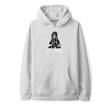 Butter Goods Hound Embroidered Pullover Hoodie Cement